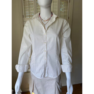 Zara Basic White Button Down Shirt M